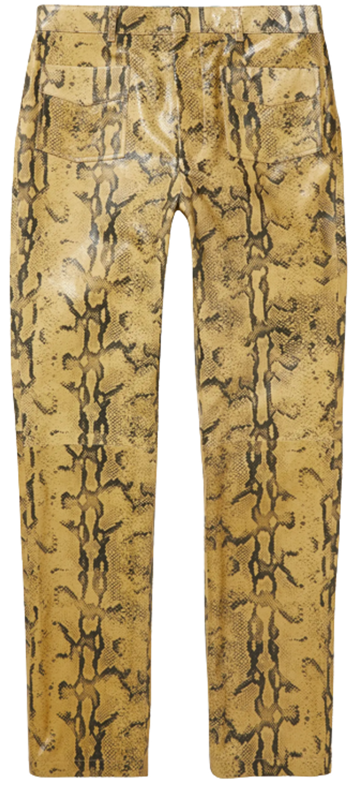 Acne Studios Straight-Leg Snake-Effect Leather Trousers