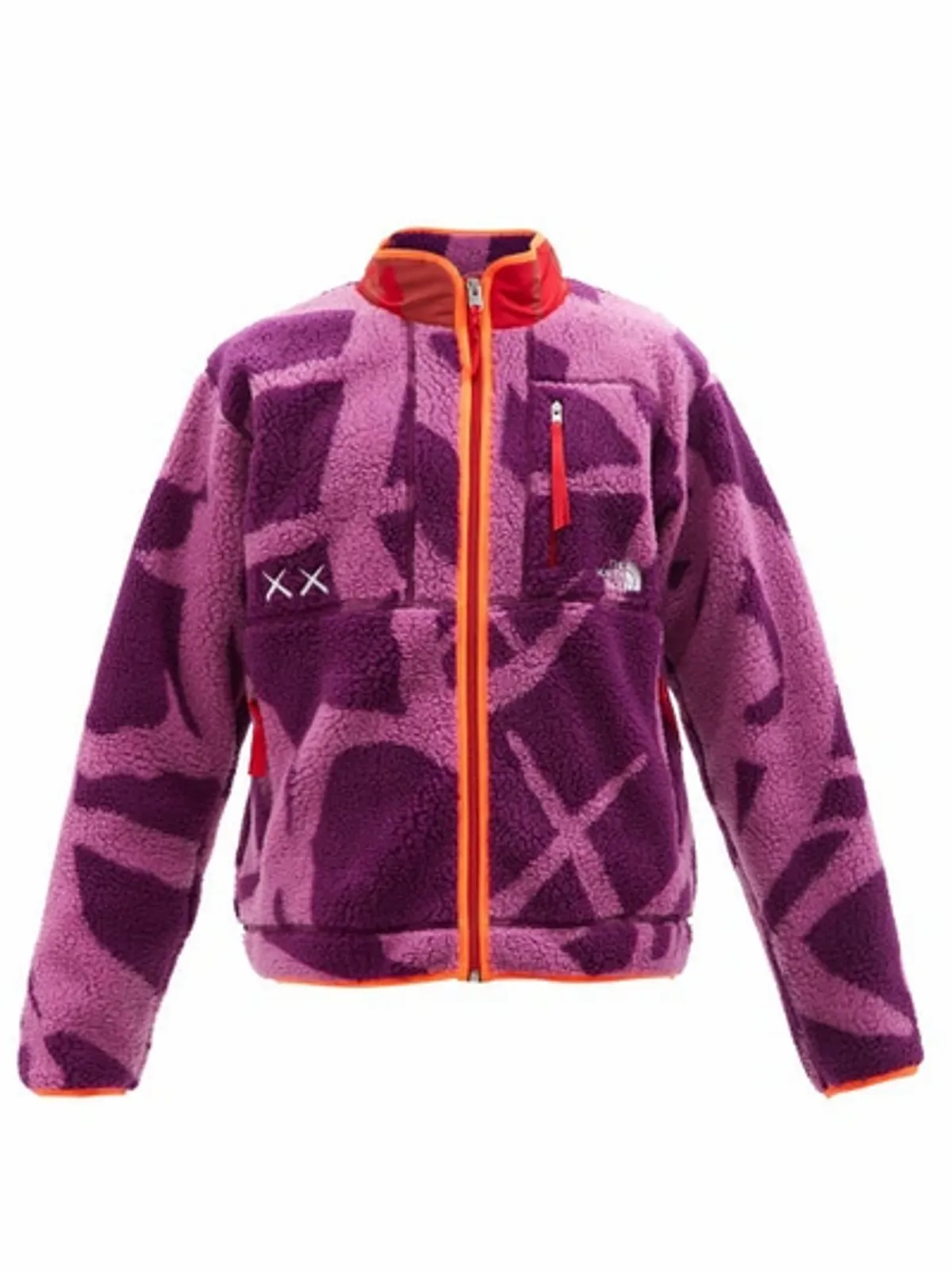 The North Face × Kaws Freeride Fleece Jacket In Purple