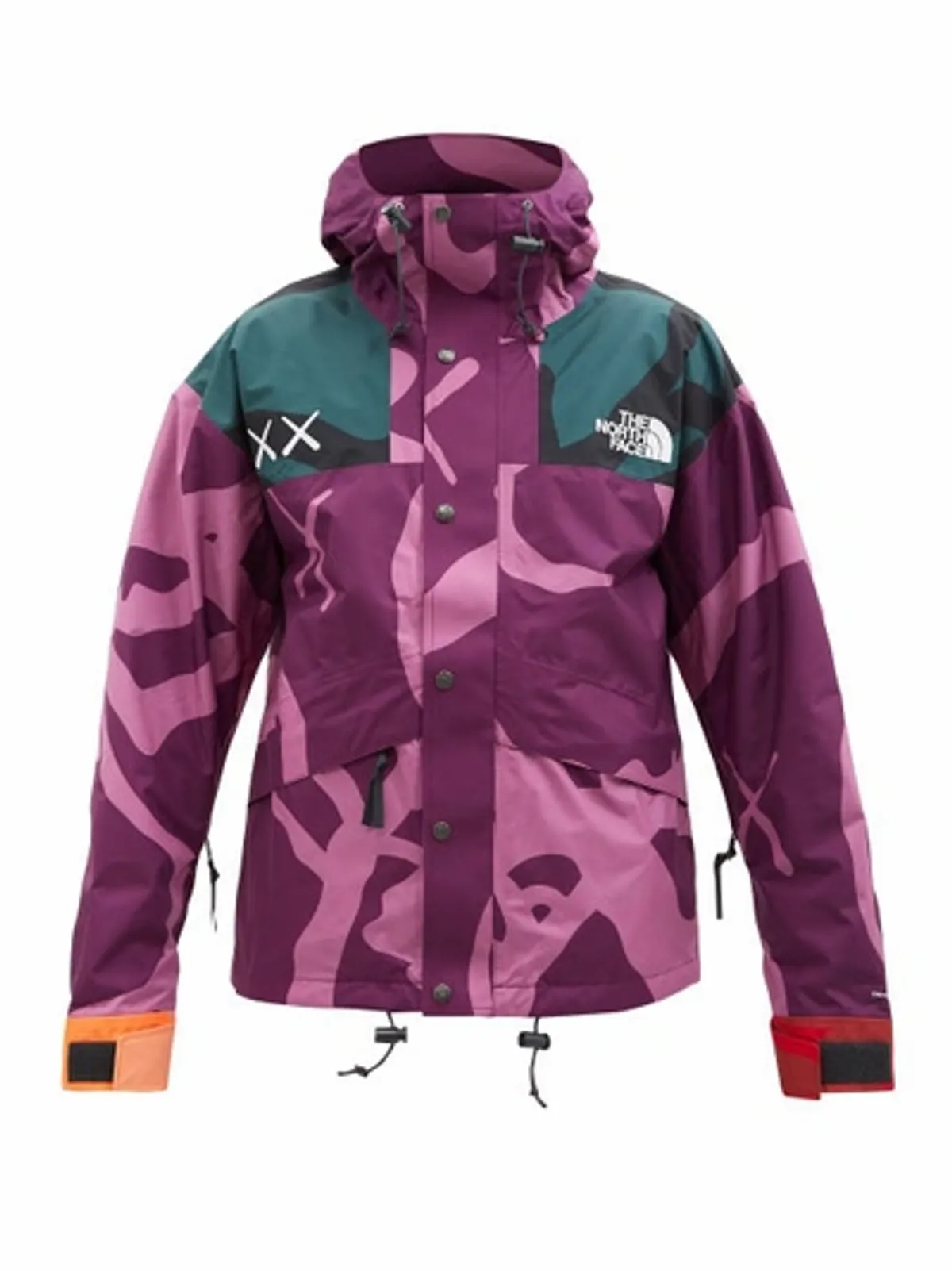 The North Face × Kaws Retro 1986 Abstract-print Coat In Purple