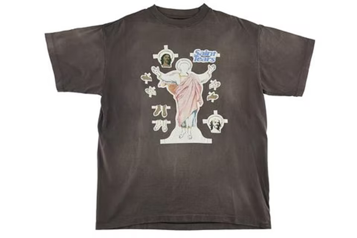 Denim Tears × Saint Michael Black Saint Tears T-shirt