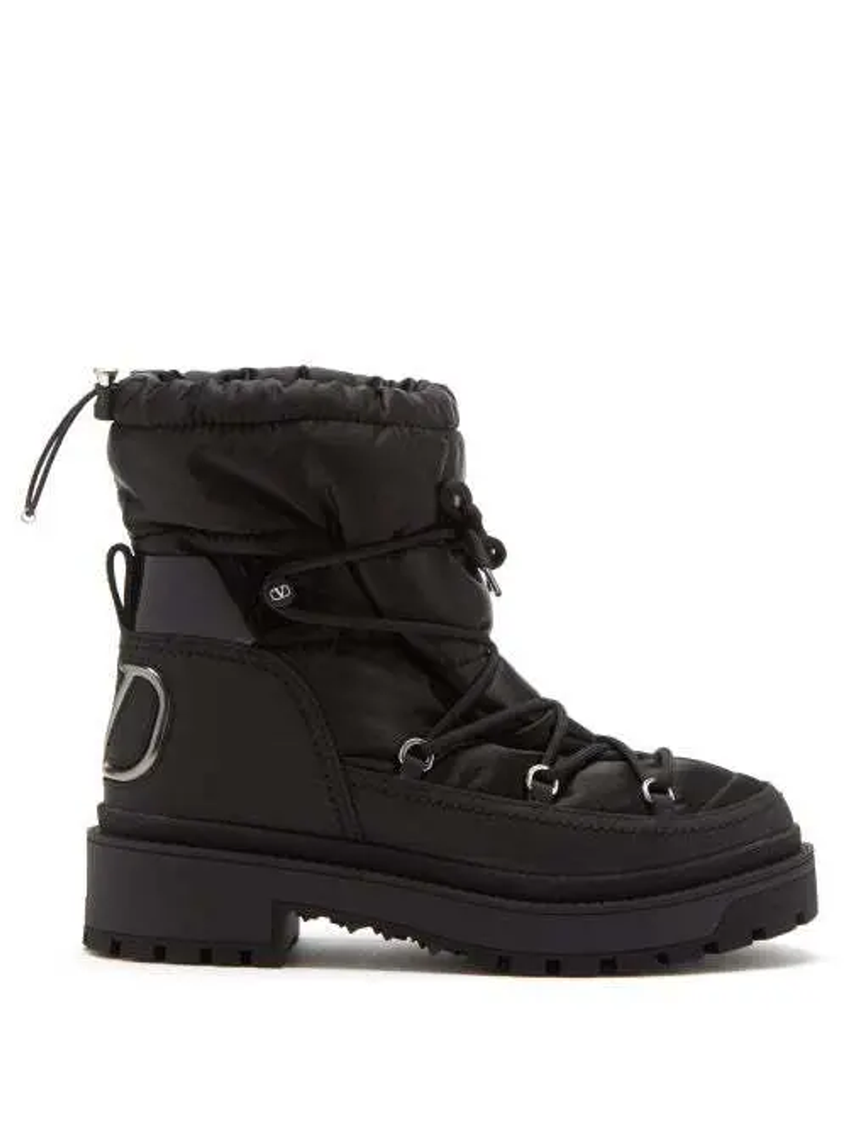 Valentino Garavani Leather And Padded Shell Boots