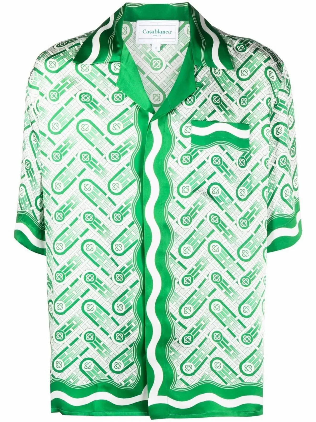 Casablanca Ping Pong Monogram-Print Green Shirt