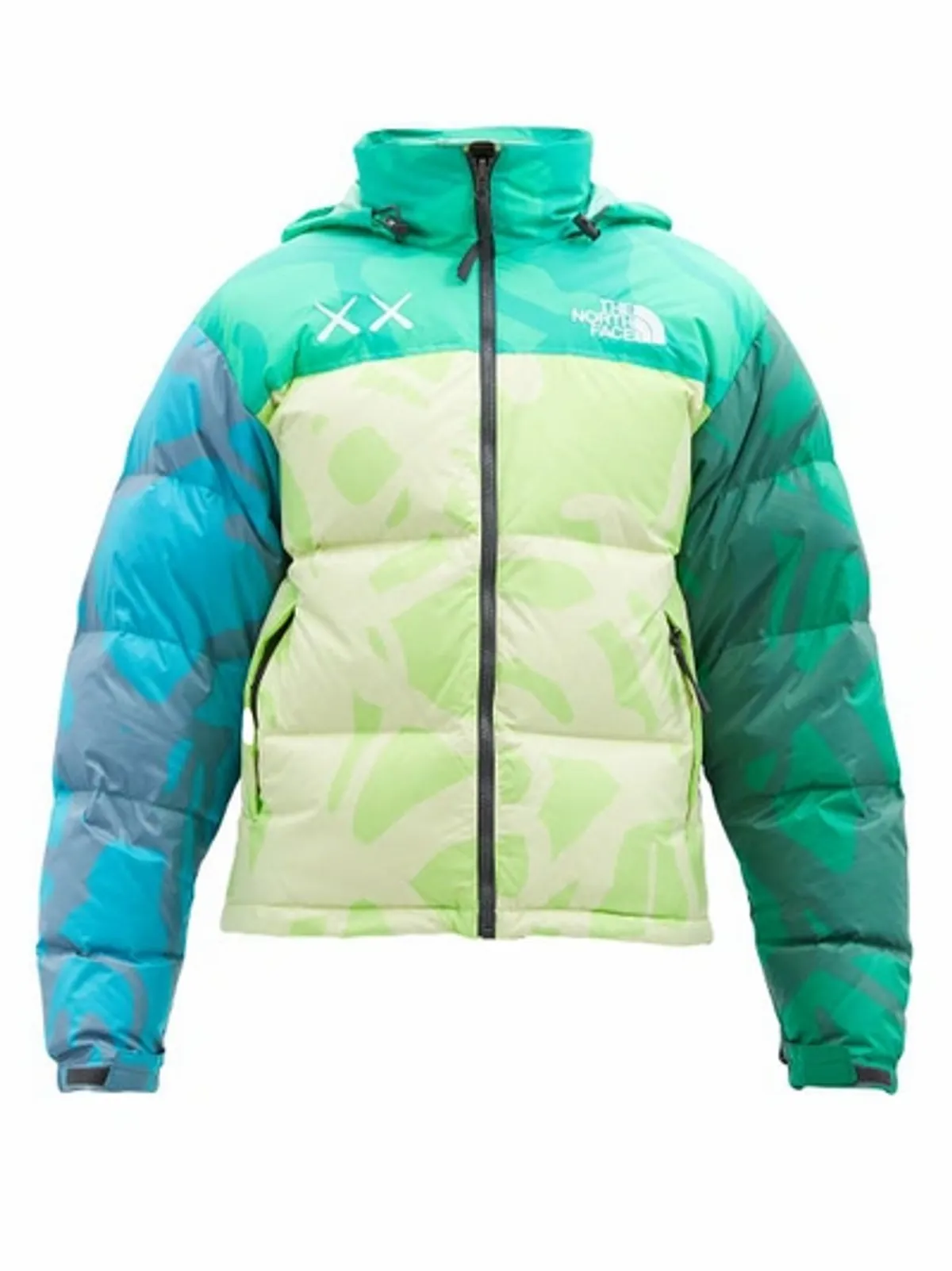 The North Face × Kaws Retro 1996 Nuptse Down Jacket In Green