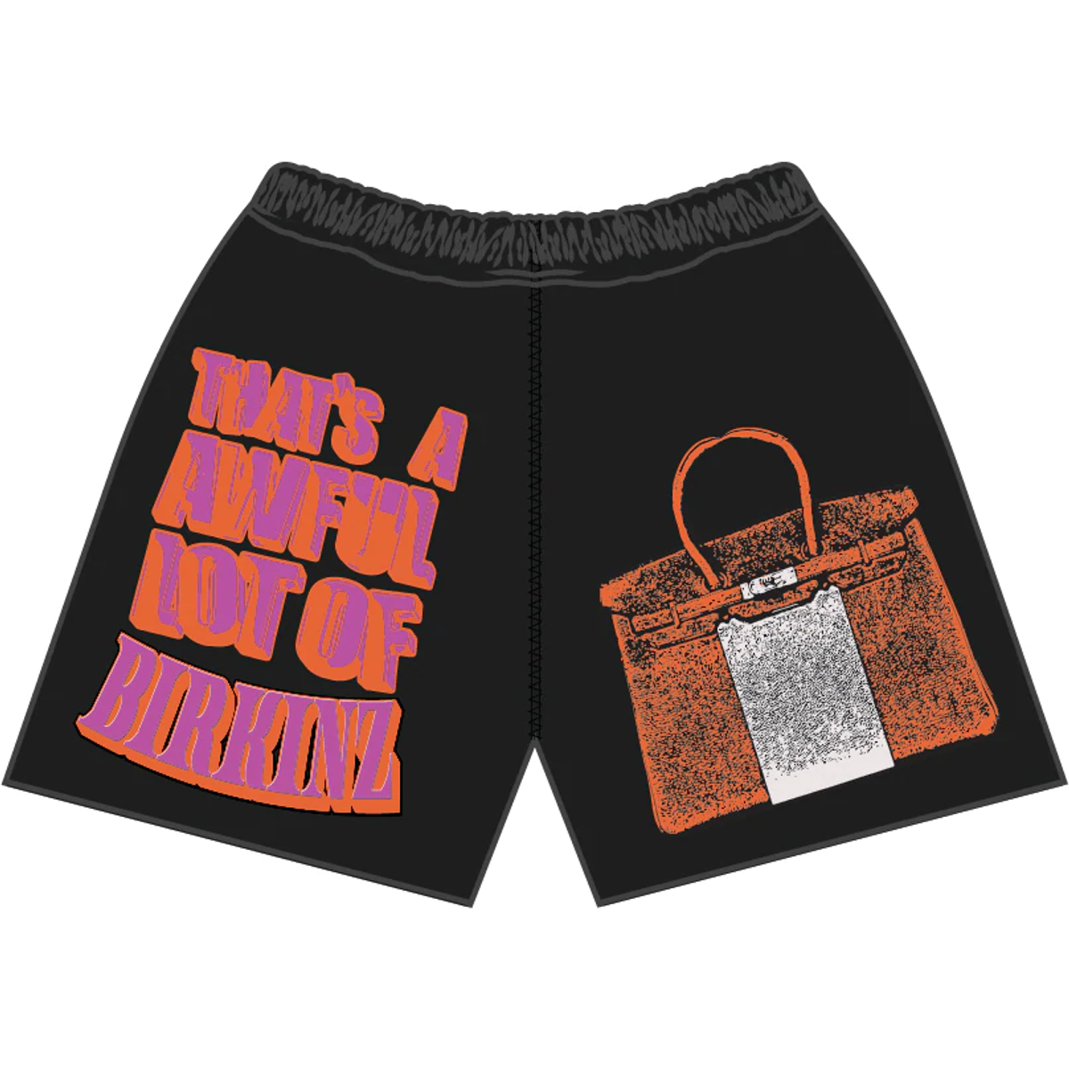 Awful Lot of Cough Syrup Black Birking Shorts