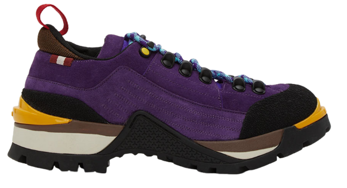 Bally Purple Suede Hike 2 Low Sneakers