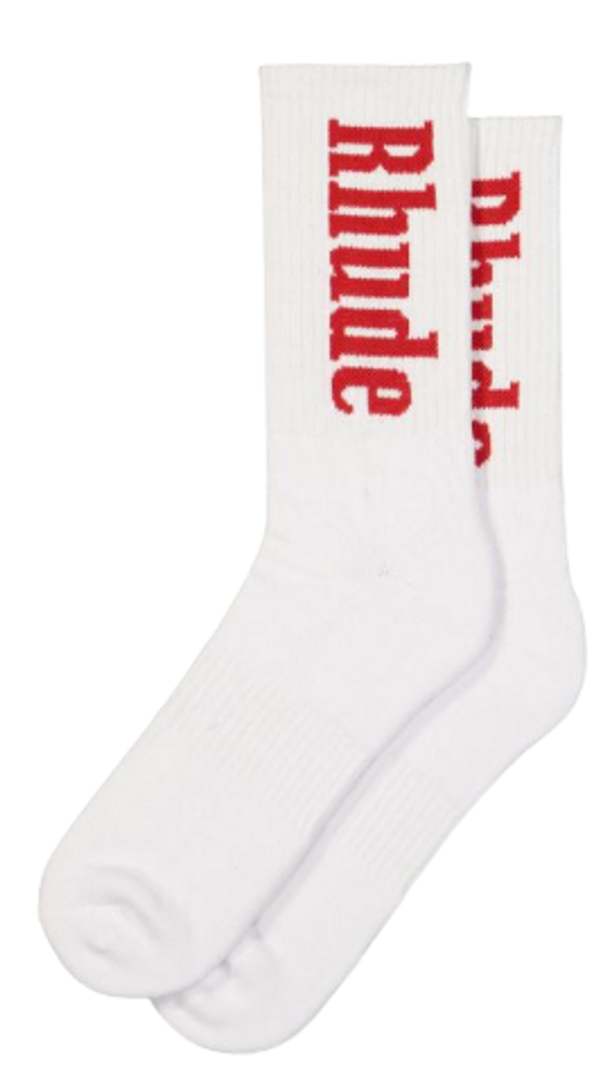 Rhude Vertical White Logo Socks
