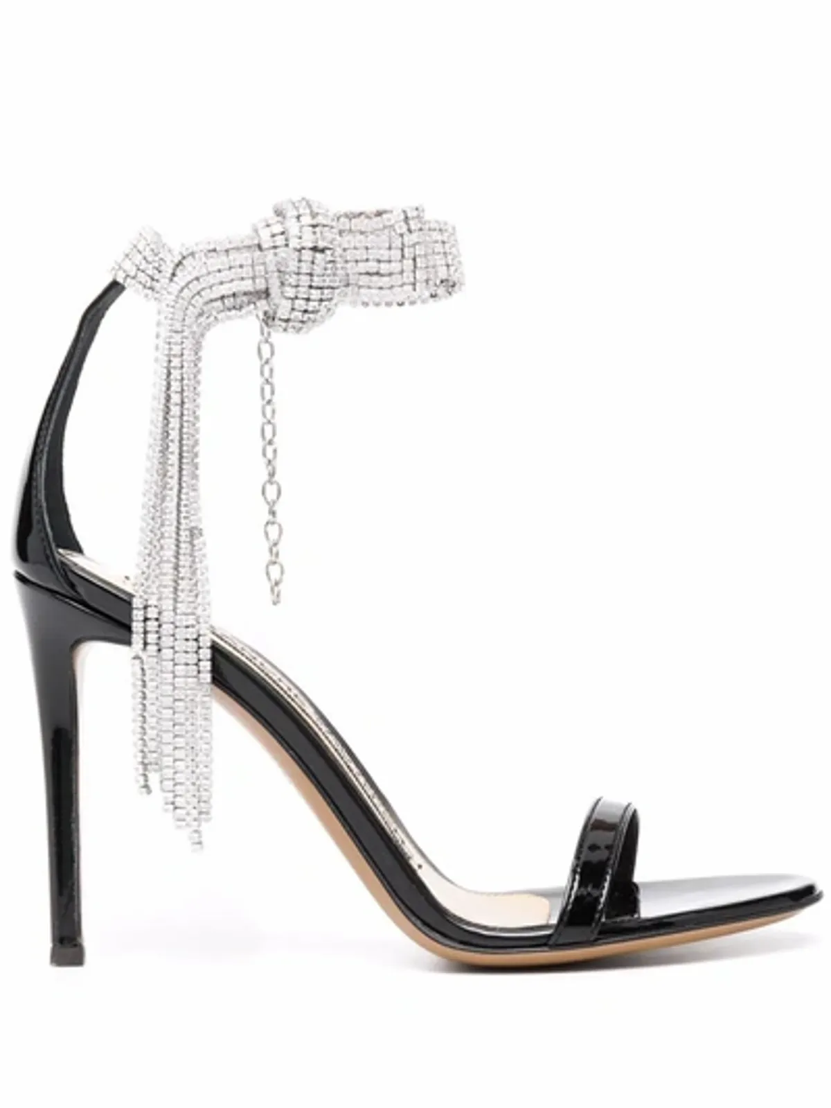 Alexandre Vauthier Crystal-Embellished Black Sandals