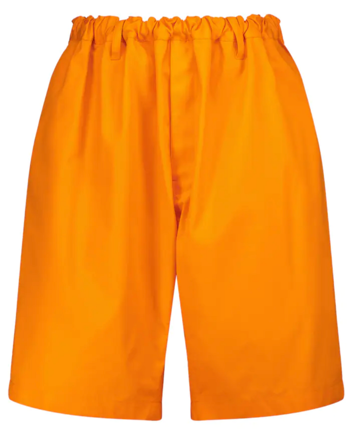 Balenciaga Mid-Rise Cotton Twill Wide-Leg Orange Shorts