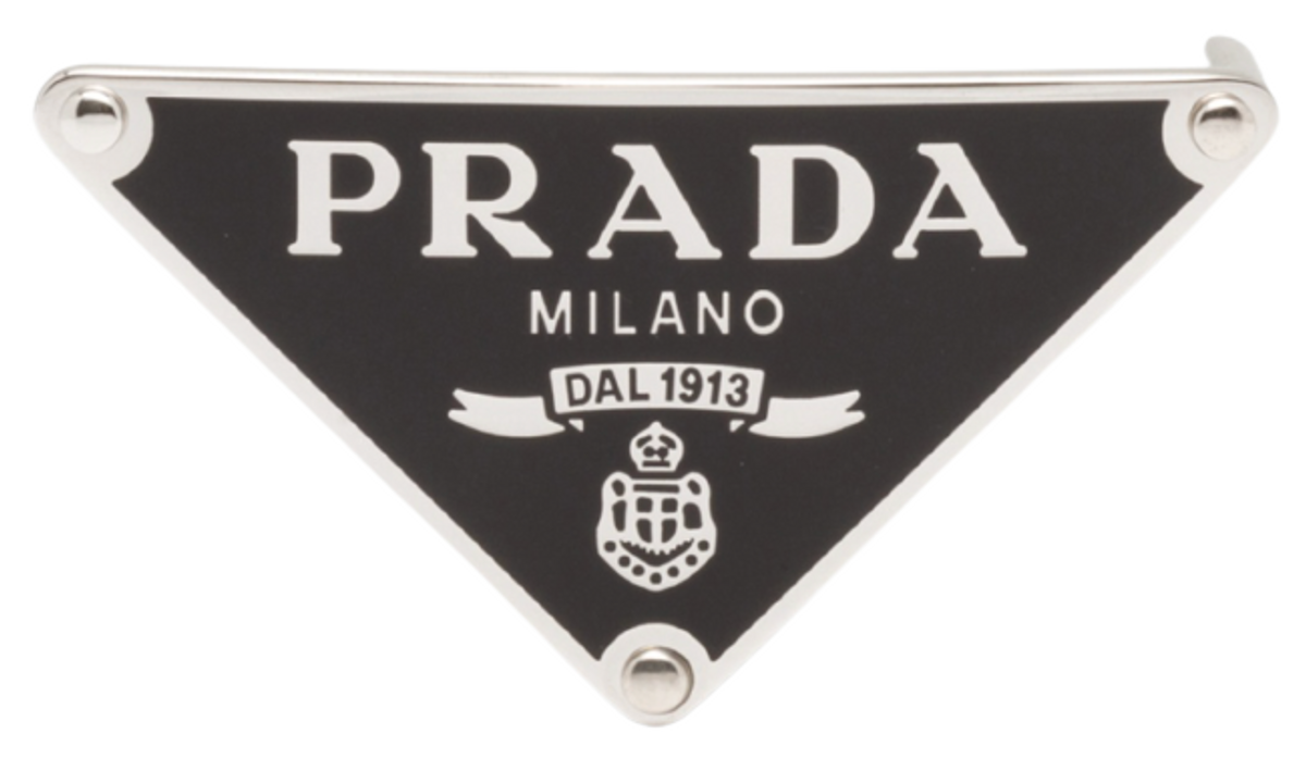 Prada Enameled Metal Belt Buckle