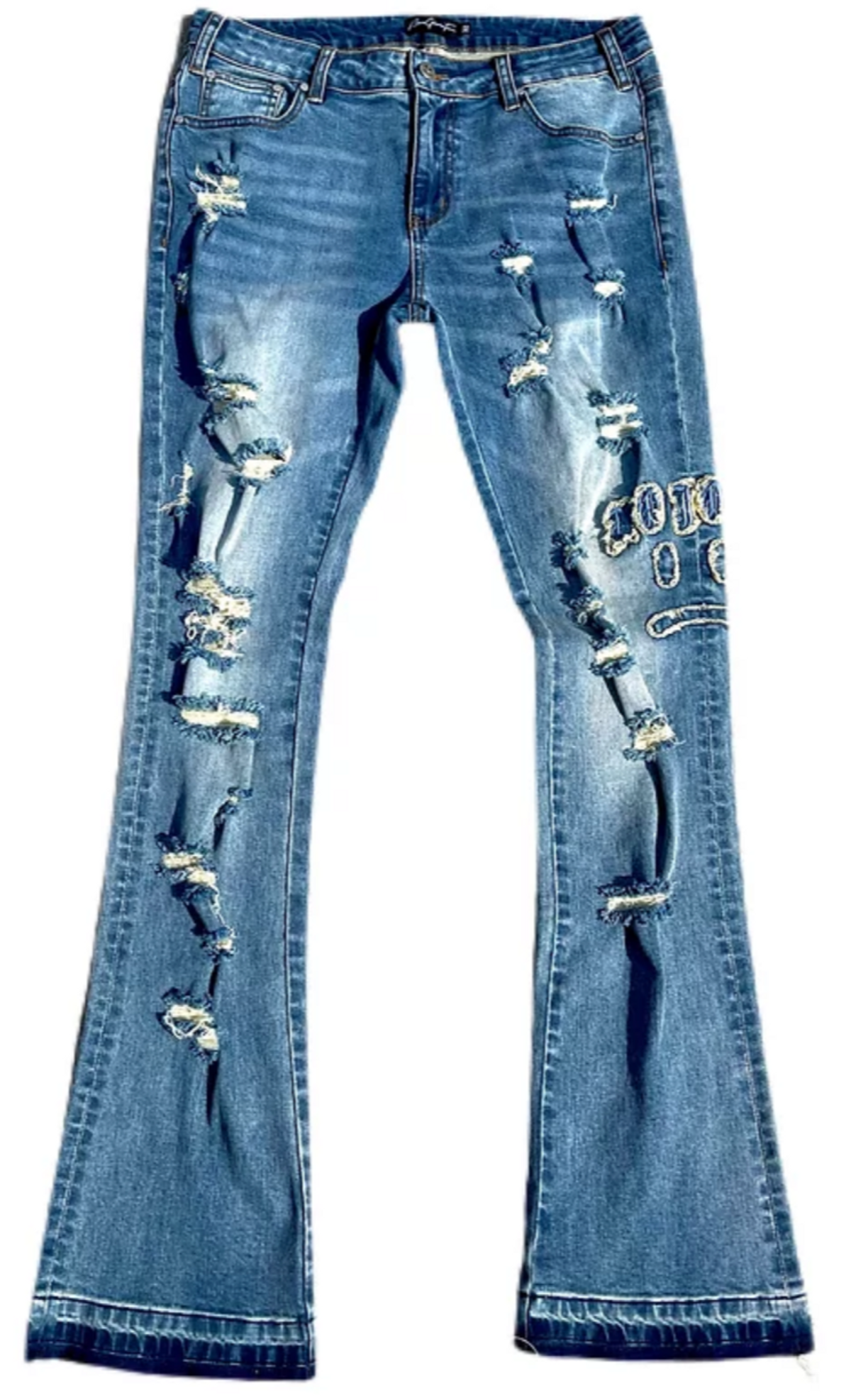 Ricco Gioventu Double Denim Stacked Jeans