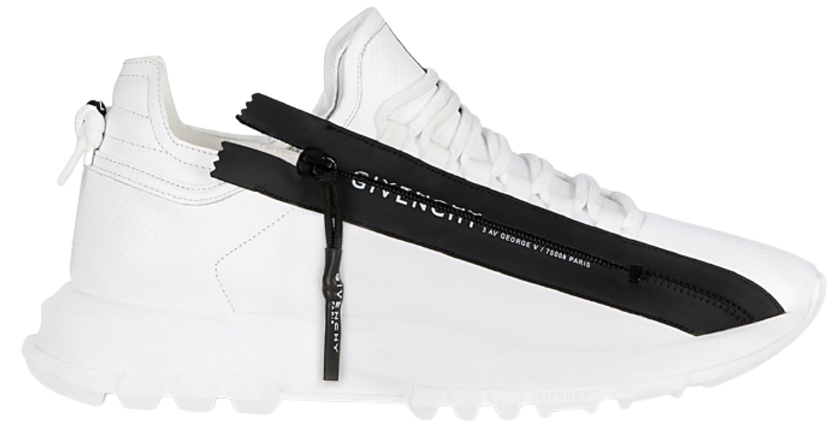 Givenchy Spectre Low Perforated Leather Zip Runners Sneakers