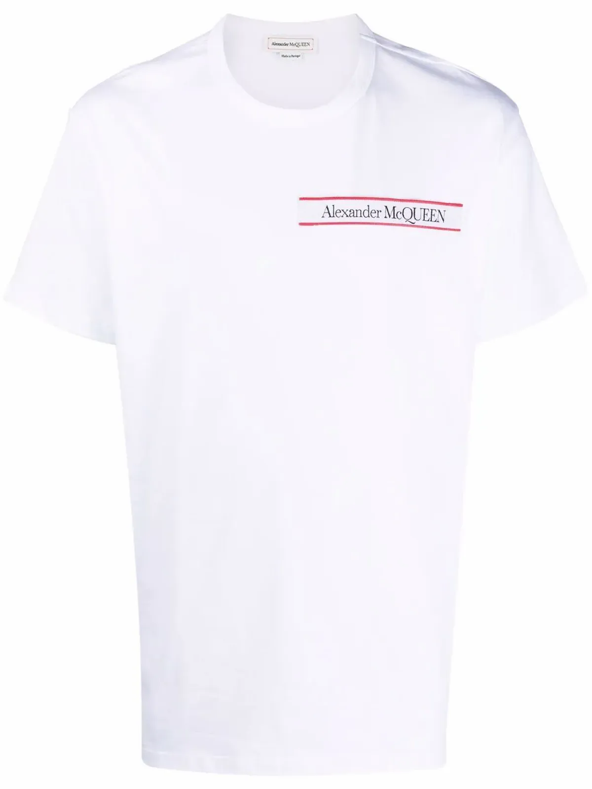 Alexander McQueen White Selvedge Logo Tape T-shirt