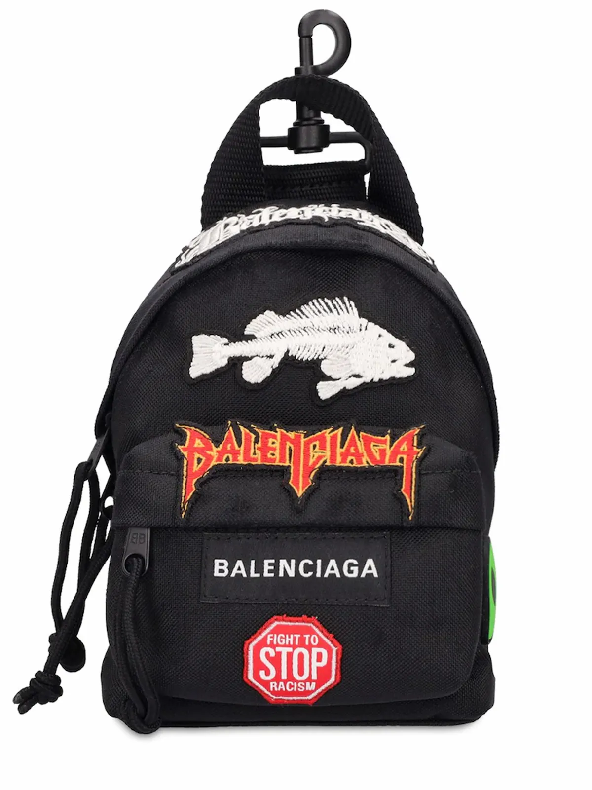 Balenciaga Patchdetail Crossbody Backpack In Black WHAT’S ON THE STAR?