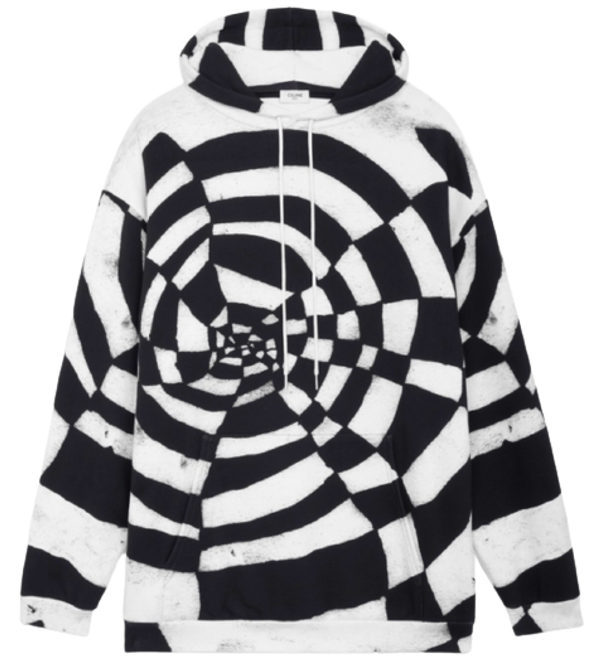 Celine Artist Print Fleece Ecru / Black Hoodie