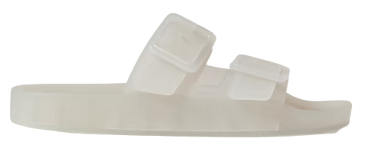 Balenciaga Mallorca Transparent Dual Buckle Slide Sandals