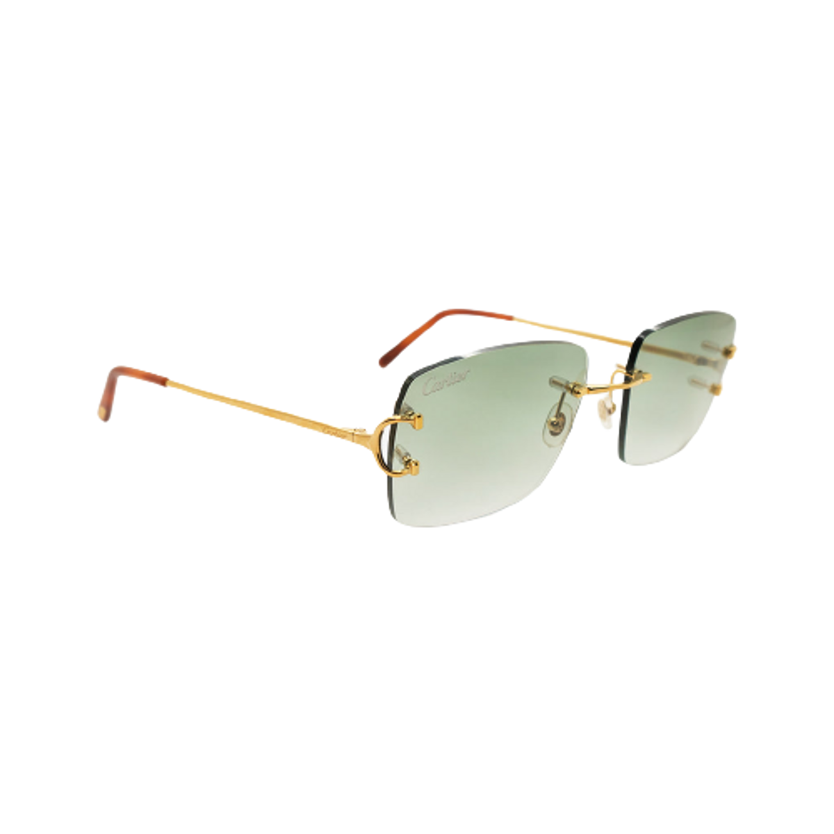 Cartier Gold Rectangle Sunglasses