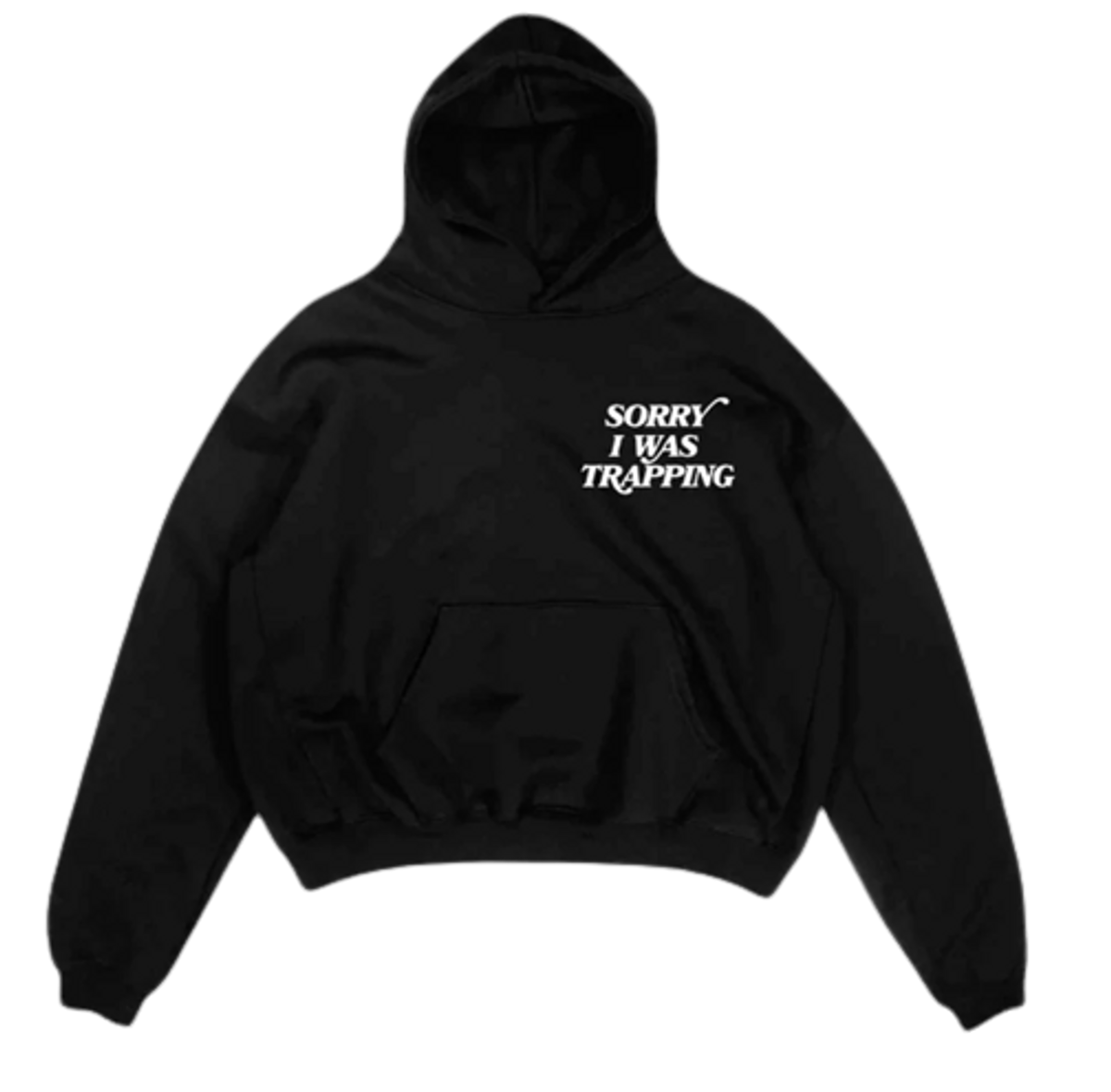 Sorry I Was Trapping Black Vintage Angel Hoodie