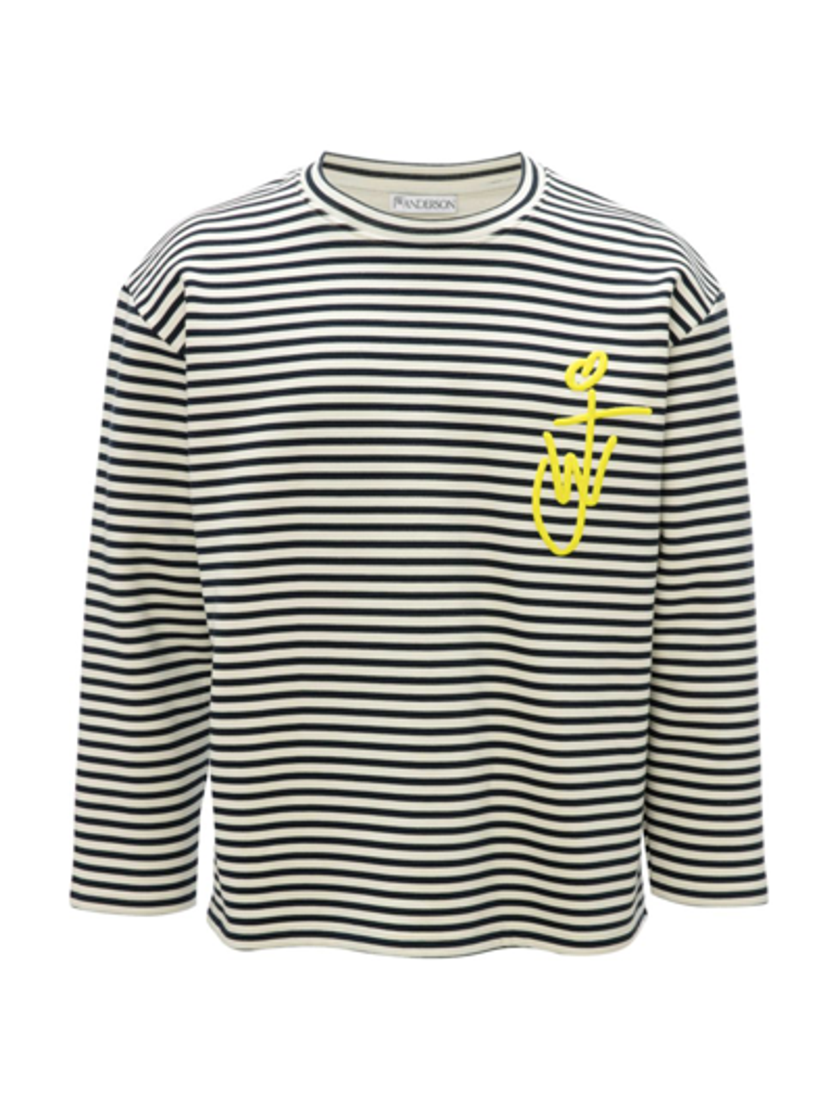 JW Anderson Black White Striped Long Sleeve T-Shirt