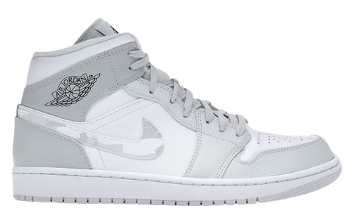 Nike Air Jordan 1 Mid Grey Camo Sneakers