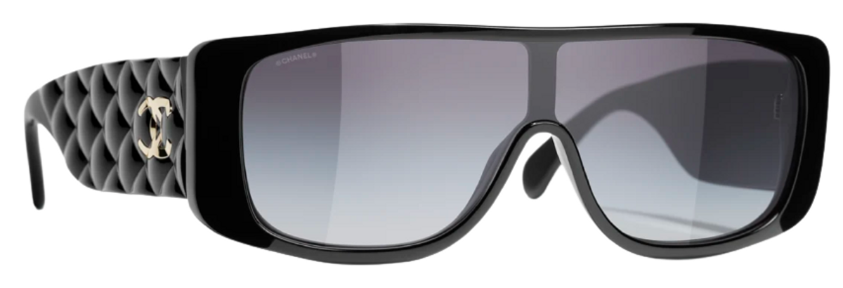 Chanel Black Shield Sunglasses