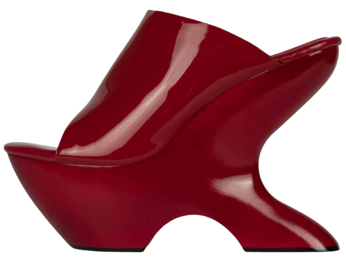 Jeffrey Campbell Giah-2 Red Patent Red Platform Mules