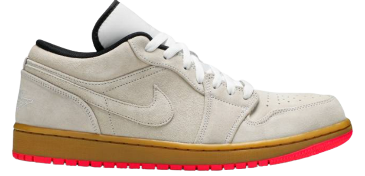 Nike White Gym Yellow Air Jordan 1 Low Sneakers