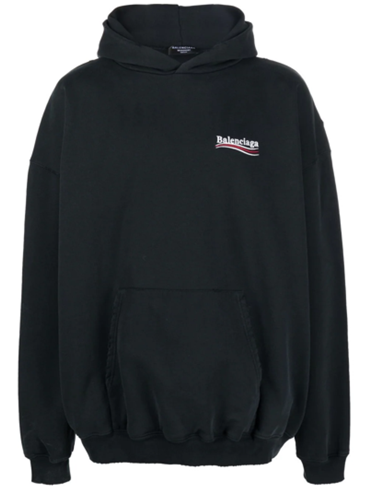 Balenciaga Large Fit Hoodie Black White