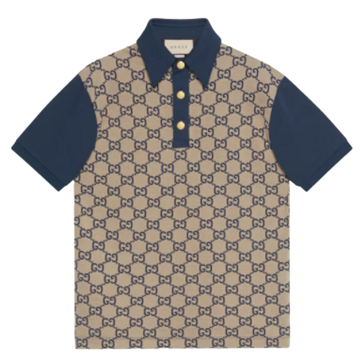 Gucci Maxi Gg Silk Cotton Polo Shirt