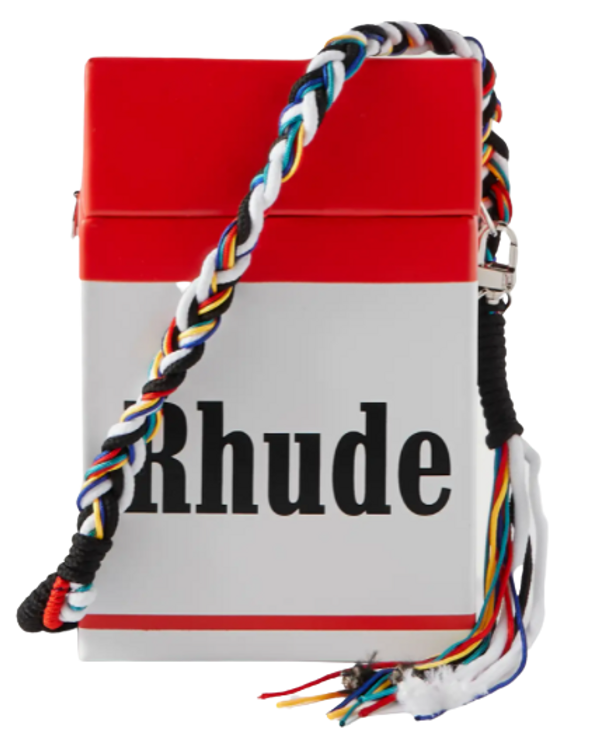 Rhude Fumar Mal Logo-Print Leather Messenger Bag