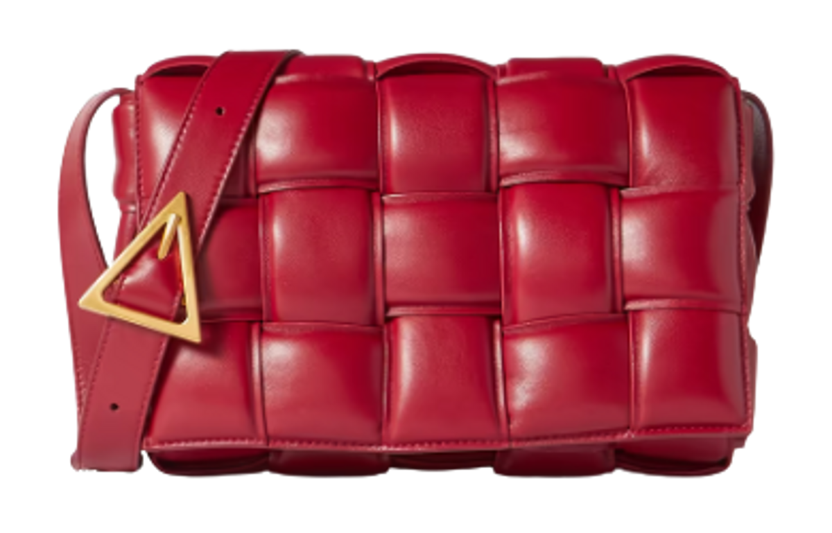 Bottega Veneta Red Cassette I Leather Shoulder Bag