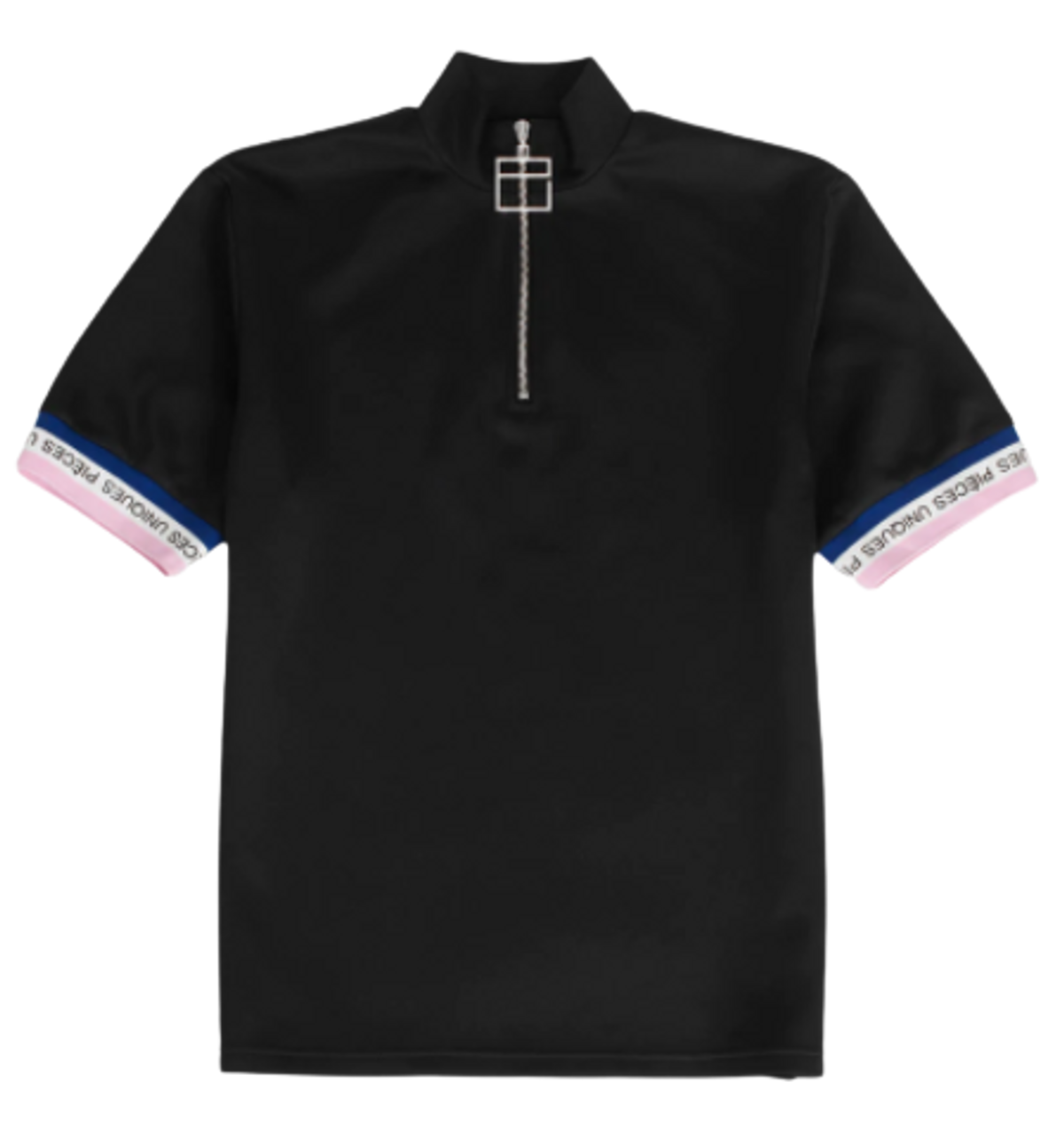 Pieces Uniques Black Zip Turtleneck T-Shirt