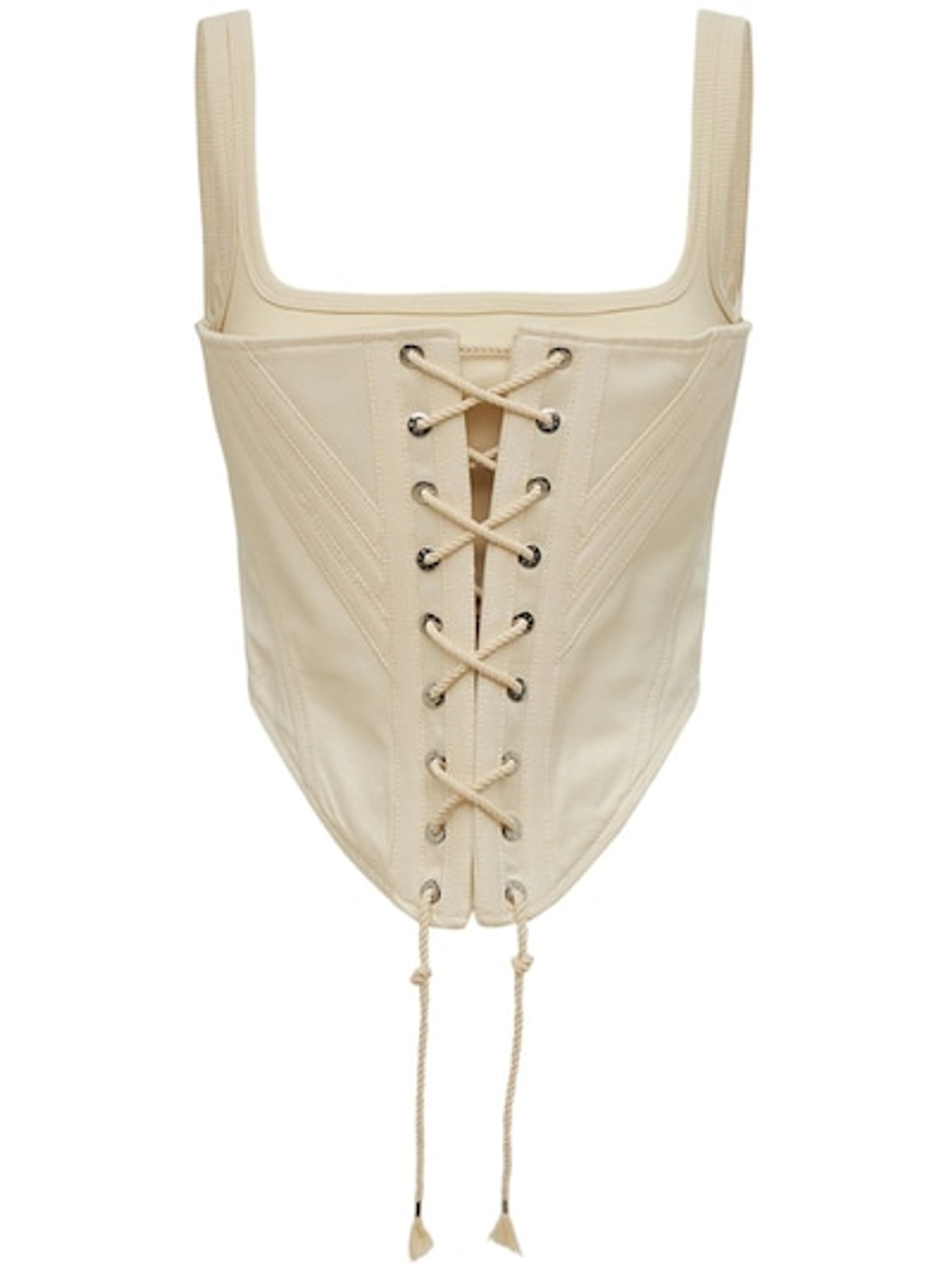 Dion Lee Ivory Cotton Blend Corset Top