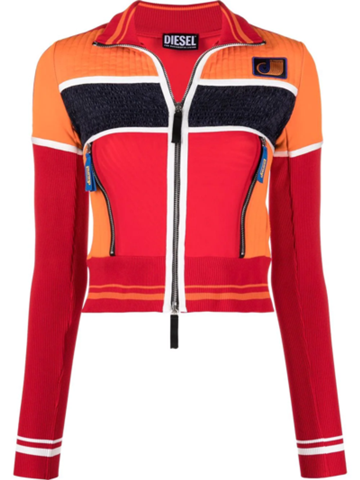 Diesel Red Panelled ZipUp Jacket WHAT’S ON THE STAR?