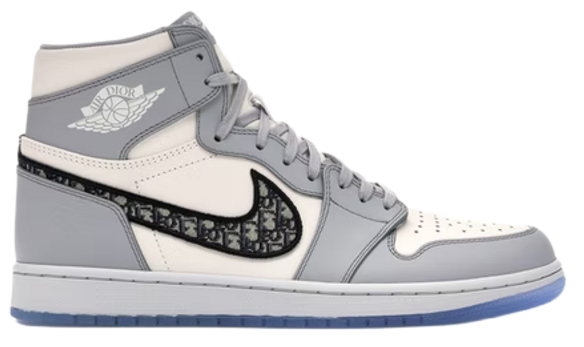 Nike × Dior Air Jordan 1 Retro High Grey Sneakers