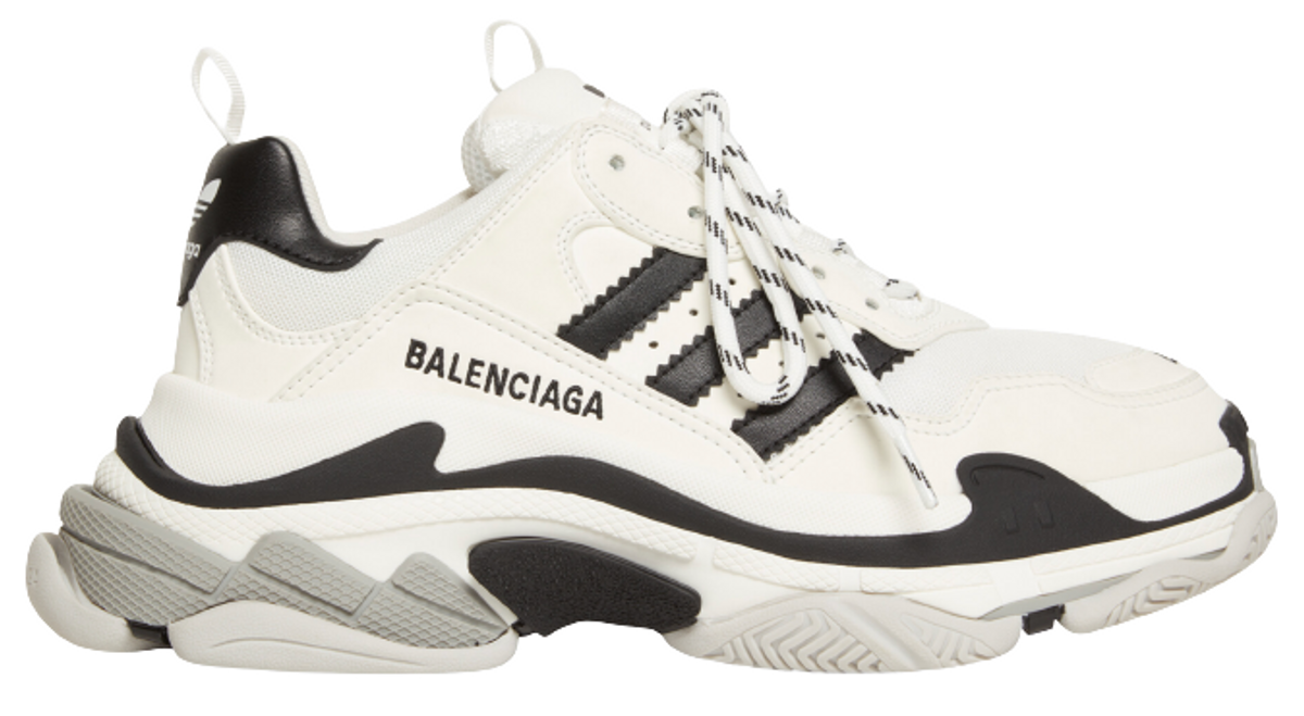 Adidas × Balenciaga Triple S White Sneakers