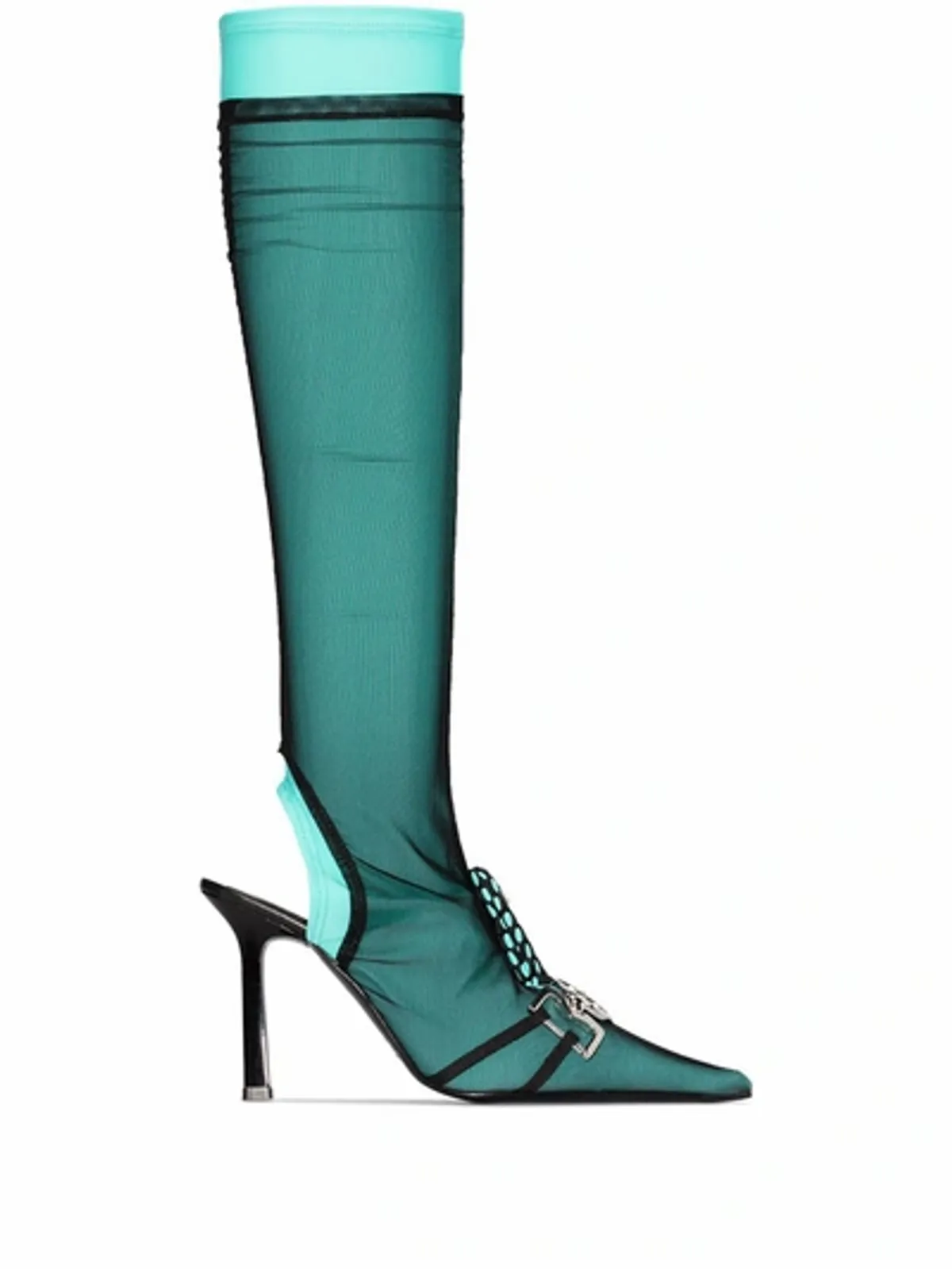 Ancuta Sarca Green 95 Knee High Sock Boots