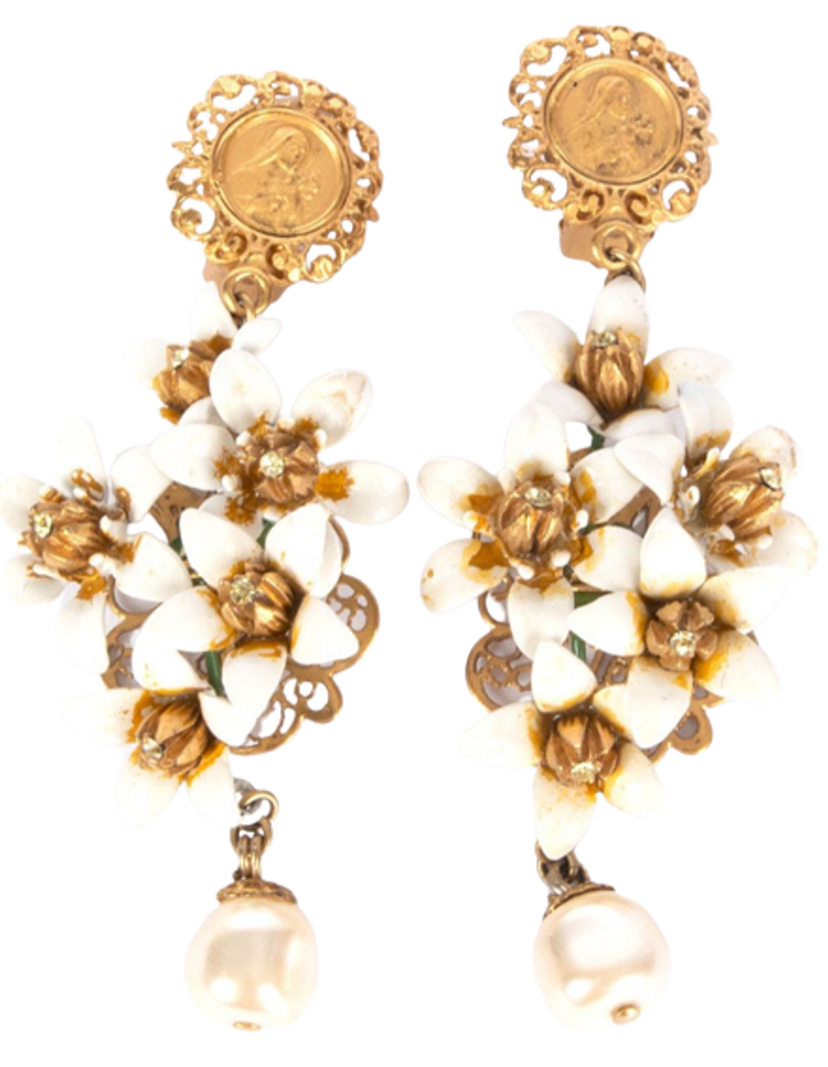 Dolce & Gabbana Dropped Floral Earrings