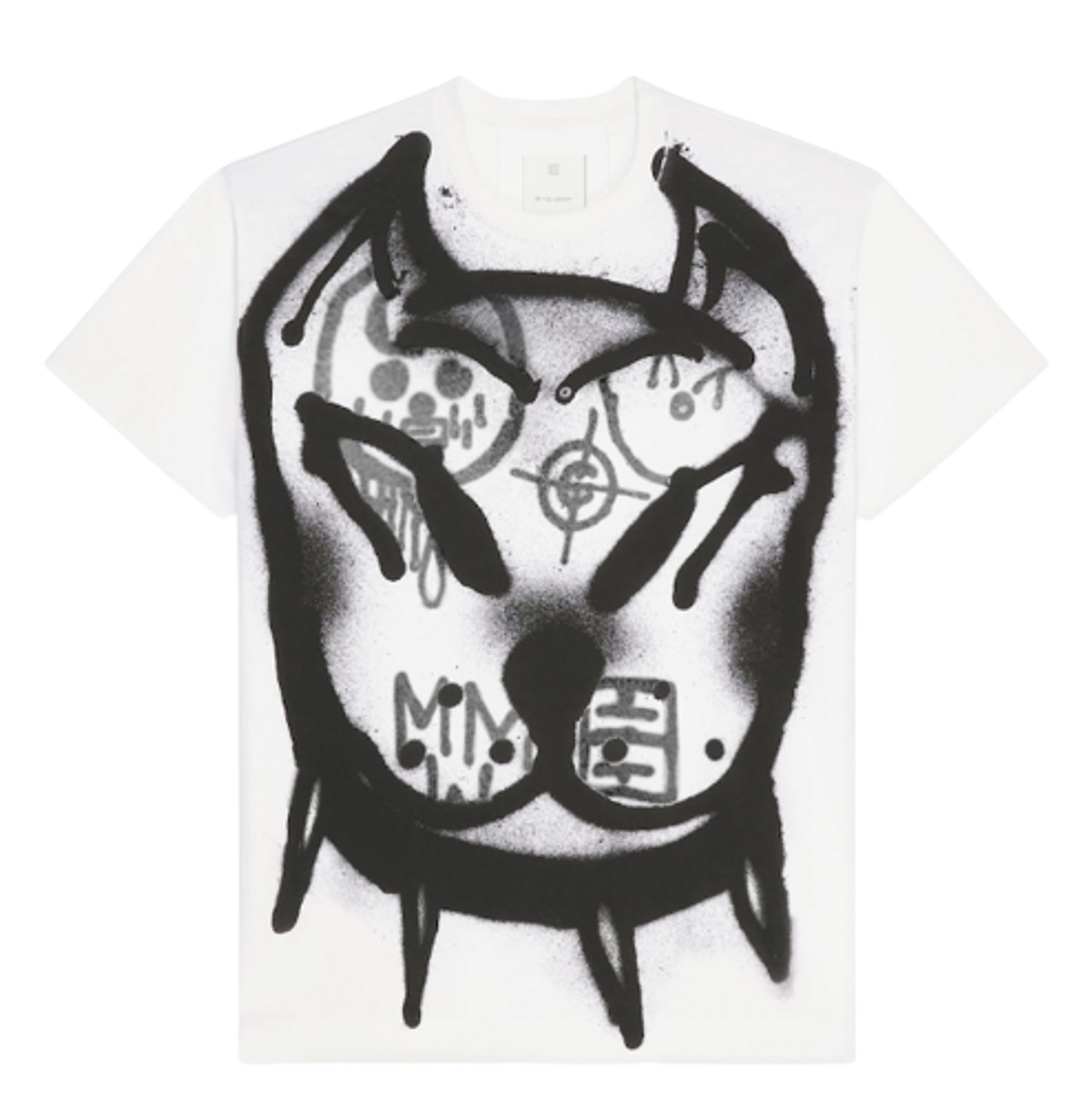 Givenchy Effect Dog Print T-Shirt