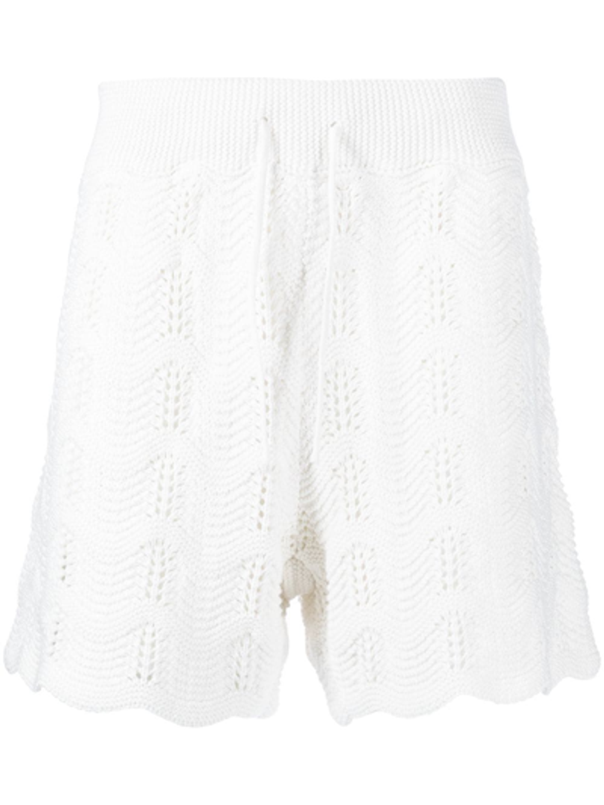Casablanca Crochet Deck White Shorts