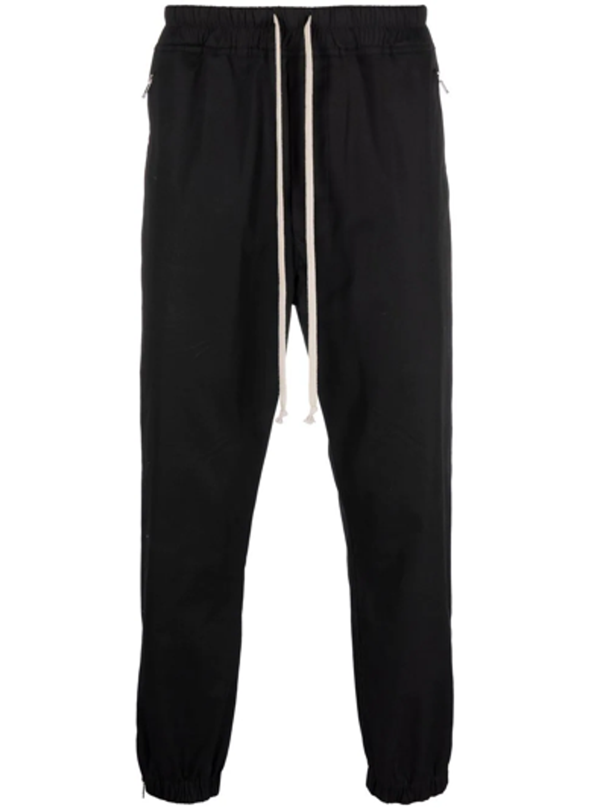 Rick Owens Prisoner Drawstring Wool Jogger Pants In Black