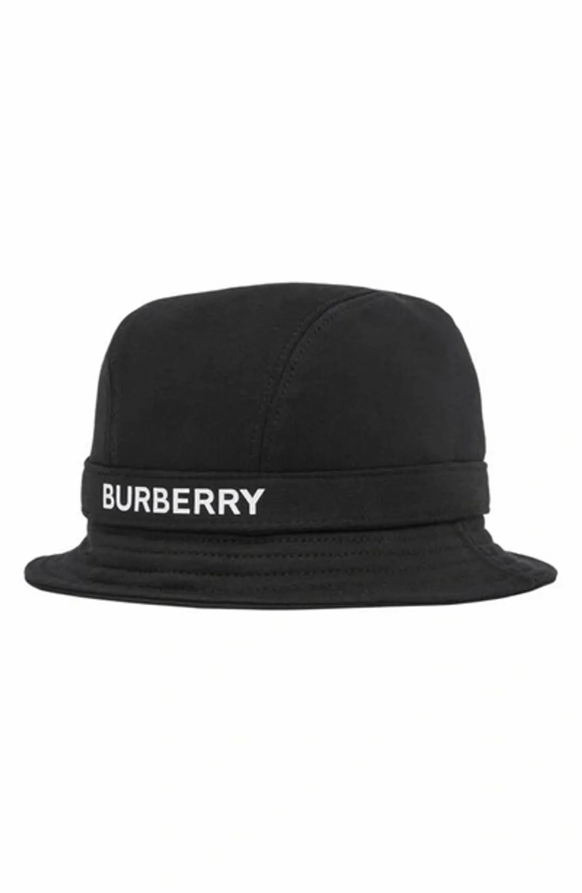 Burberry Logo-print Cotton-jersey Bucket Hat In Black