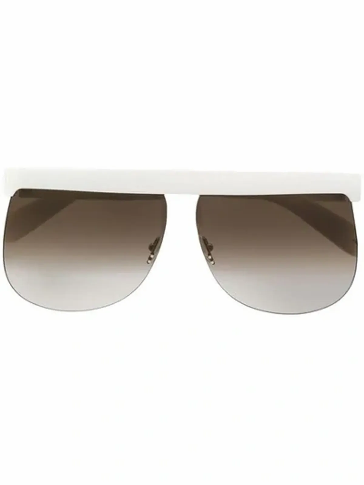 Courreges Aviator Sunglasses In White