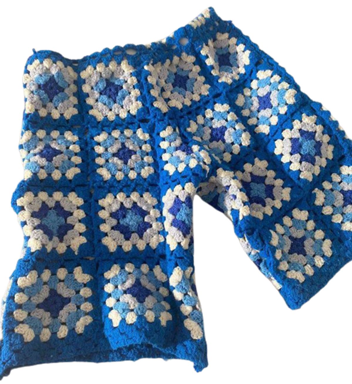 Neu Studio Blue/White Crochet Shorts