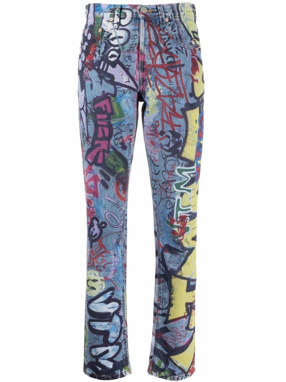 Vetements Graffiti Straight Leg Jeans