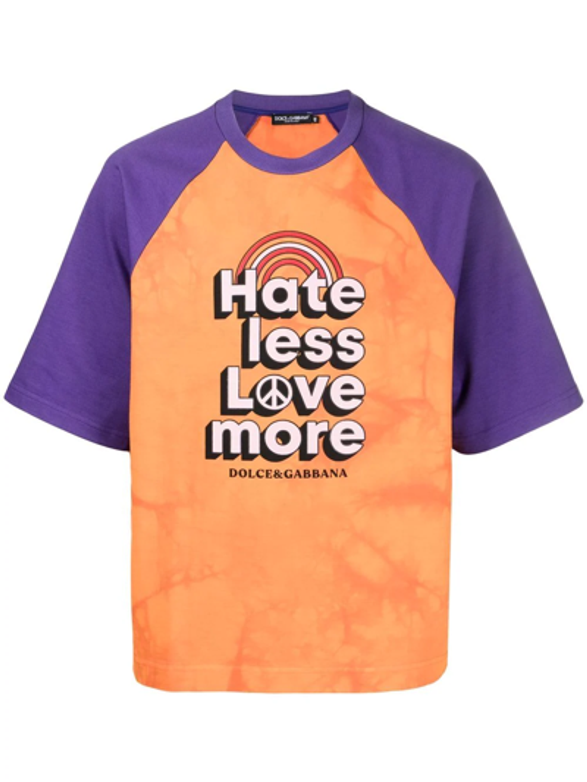 Dolce & Gabbana Slogan Print Purple T-Shirt