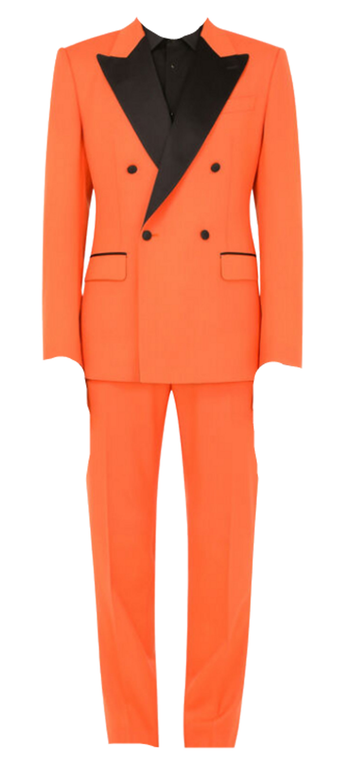 Dolce & Gabbana Double Breasted Stretch Wool Sicilia Orange Suit