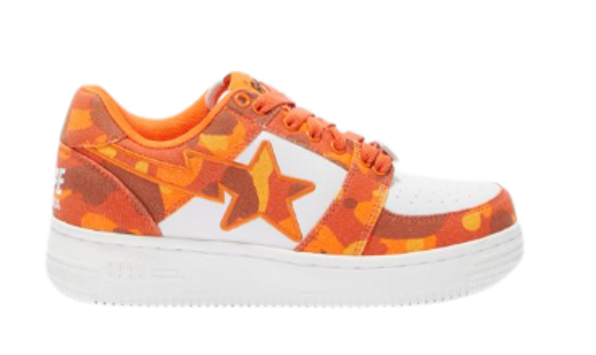 Bape × Heron Preston White Orange Sta Sneakers