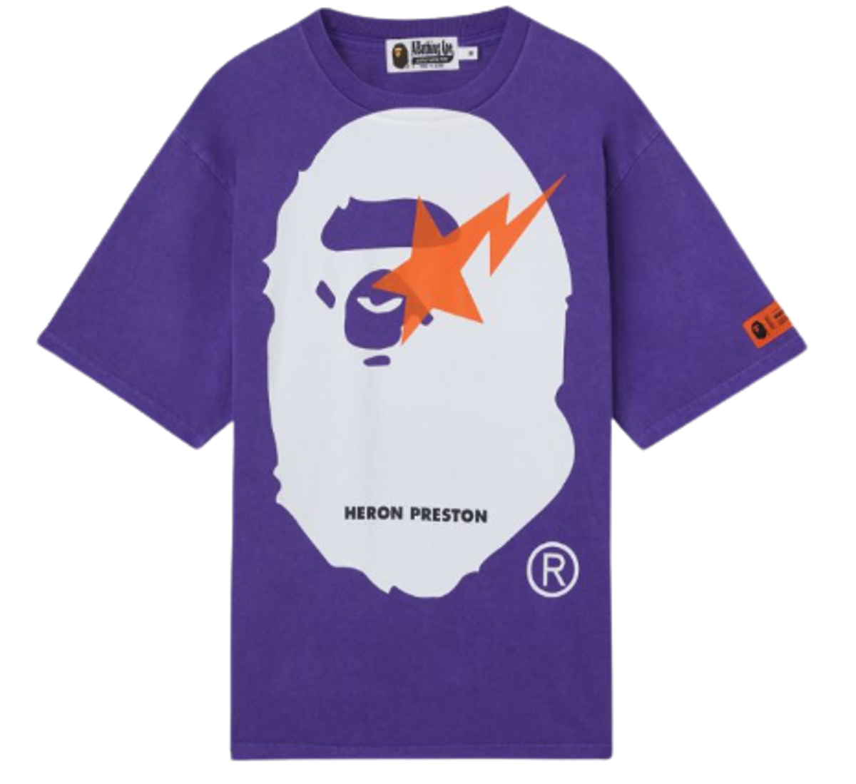Bape × Heron Preston Lilac SS T-Shirt