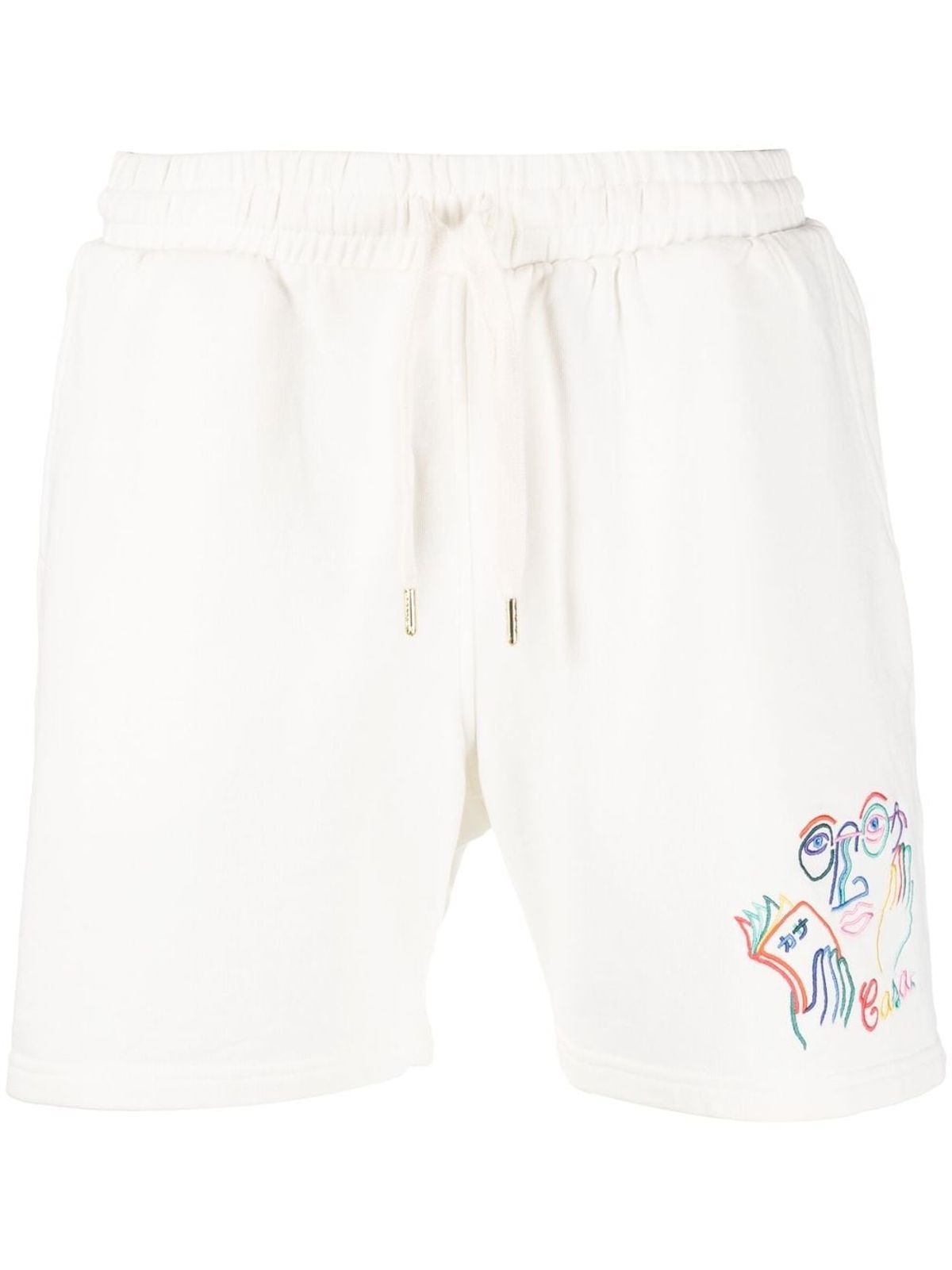 Casablanca Embroidered Organic Cotton Track Shorts