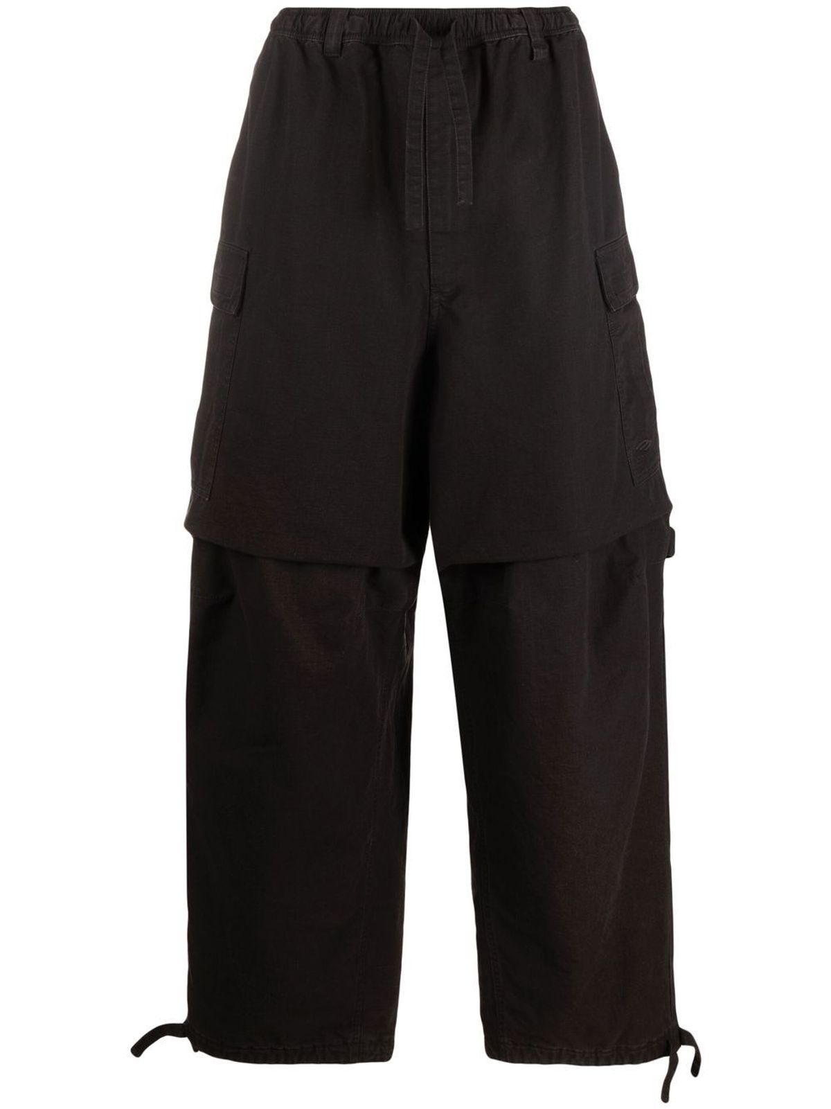 Balenciaga Drawstring Black Cargo Trousers
